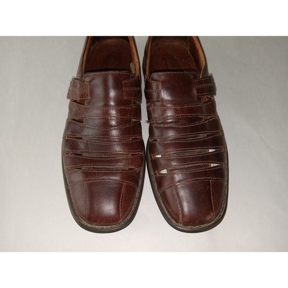 Josef Seibel Brown Woven Leather Fisherman Sandals Mens sz 9.5-10  / 43 EU Shoes main image 11